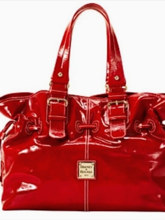 Dooney & Bourke Handbags - Dooney & Bourke Patent Leather Red Satchel